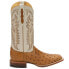 Фото #1 товара Justin Boots Pascoe Ostrich Square Toe Cowboy Mens Beige, Brown Dress Boots 809