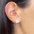 ფოტო #2 პროდუქტის Diamond Clover Stud Earrings