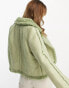 Фото #2 товара NA-KD x Stephsa faux suede jacket in green