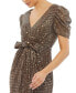 ფოტო #5 პროდუქტის Women's Ieena Bow Waist Metallic Gown