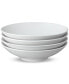 Фото #1 товара Classic White Porcelain Pasta Bowls, Set of 4