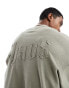 ADPT oversized washed sweatshirt with stitching detail in beige S - фото #2