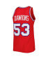 ფოტო #2 პროდუქტის Men's Darryl Dawkins Red Philadelphia 76ers Hardwood Classics 1979-80 Swingman Jersey