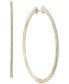 Фото #1 товара Diamond Medium Hoop Earrings (1/4 ct. t.w.) in 14k Gold-Plated Sterling Silver, 1.5", Created for Macy's