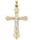 ფოტო #1 პროდუქტის Two-Tone Crucifix Pendant in 14k Gold and White Gold