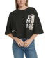 Фото #1 товара Women's Vertical-Logo Cropped T-Shirt
