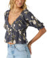 ფოტო #3 პროდუქტის Juniors' Crisella Puff-Sleeve Ruffle Top