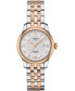 ფოტო #1 პროდუქტის Women's Swiss Le Locle Automatic Lady Diamond Accent Two-Tone Stainless Steel Bracelet Watch 29mm