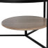 Centre Table Black Natural Crystal Iron MDF Wood 75 x 75 x 40 cm