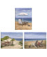 Фото #1 товара Sand Beach Designs 3-Piece Vignette by Opportunities, Gallery Wrap Canvas, 16" x 12"