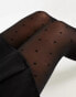 Фото #4 товара Pieces 20 denier polka dot tights in black