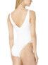 Фото #3 товара Only Hearts 187984 Womens Sleeveless V-Neck Bodysuit Solid White Size Medium