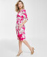 Фото #6 товара Women's Long-Sleeve Wrap Dress, Created for Macy's