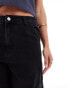 Фото #5 товара DTT Petite Dom straight leg cargo jeans in washed black