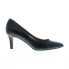 Фото #3 товара David Tate Opera 1 Womens Black Narrow Leather Slip On Pumps Heels Shoes