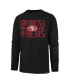 Фото #2 товара Men's Black Distressed San Francisco 49ers Wide Out Franklin Long Sleeve T-shirt