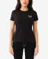 Фото #1 товара Women's Embroidered Horseshoe Slim Crew Tee