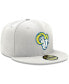 ფოტო #2 პროდუქტის Men's White Los Angeles Rams Omaha Ram Head 59FIFTY Fitted Hat