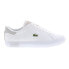 Фото #3 товара Lacoste Powercourt 124 2 SMA Mens White Leather Lifestyle Sneakers Shoes