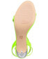 Фото #11 товара Women's Zayn Lucite Heel Asymmetrical Strap Dress Sandals