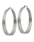ფოტო #2 პროდუქტის Stainless Steel Polished Wire Hoop Earrings