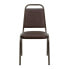 Hercules Series Trapezoidal Back Stacking Banquet Chair In Brown Vinyl - Copper Vein Frame