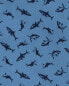 Фото #14 товара Рубашка для мальчиков Carterʻs Toddler Shark Print Button-Front Short Sleeve Shirt