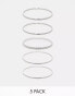 Фото #1 товара Weekday bangle bracelet 5-pack in silver