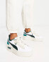 Фото #1 товара Puma Mayze Wedge trainers in off white and green