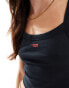 Levi's sporty central logo rib tank top in black