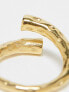 Фото #5 товара ASOS DESIGN waterproof stainless steel ring with wrap twist design in gold tone