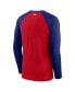 Фото #4 товара Men's Red Texas Rangers Authentic Collection Game Raglan Performance Long Sleeve T-shirt