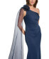 Фото #4 товара Women's Rosette-Trim Draped One-Shoulder Gown