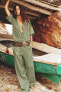 Фото #2 товара Брюки из смесового льна с широкими штанинами ZARA