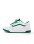 Vans hylane chunky leather trainers in white and green