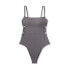 Фото #4 товара Women's Square Neck Strappy Side Ribbed One Piece Swimsuit - Shade & Shore