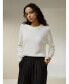 ფოტო #3 პროდუქტის Women's Wool Crewneck Sweater