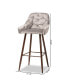 Catherine Modern and Contemporary Velvet Fabric Upholstered 4 Piece Bar Stool Set