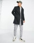 Фото #2 товара ONLY & SONS smart jersey overcoat in black