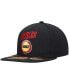 Men's Black Houston Rockets Hardwood Classics Front Loaded Snapback Hat