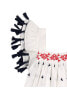 Little Girls Serena Tassel Dress Red White Navy Embroidery