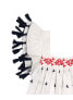 ფოტო #2 პროდუქტის Little Girls Serena Tassel Dress Red White Navy Embroidery