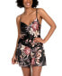 ფოტო #4 პროდუქტის Linea Donatella Women's Guinevere Satin Print 2Pcs Short Set