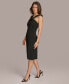 ფოტო #3 პროდუქტის Donna Karan Women's Draped Twist-Neck Sleeveless Sheath Dress