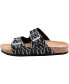 Фото #3 товара Women's Las Vegas Raiders Mini Print Double-Buckle Sandals