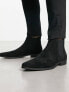 ASOS DESIGN chelsea boots in black faux suede