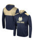 Фото #1 товара Men's Navy Notre Dame Fighting Irish Warm Up Long Sleeve Hoodie T-shirt