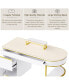 Фото #5 товара 60" Modern Executive Desk Curved Computer Desk With Gold Metal Legs, 3-Drawers