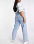 Фото #2 товара DTT Plus Grace balloon leg jeans in light blue