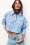 Cropped striped shirt